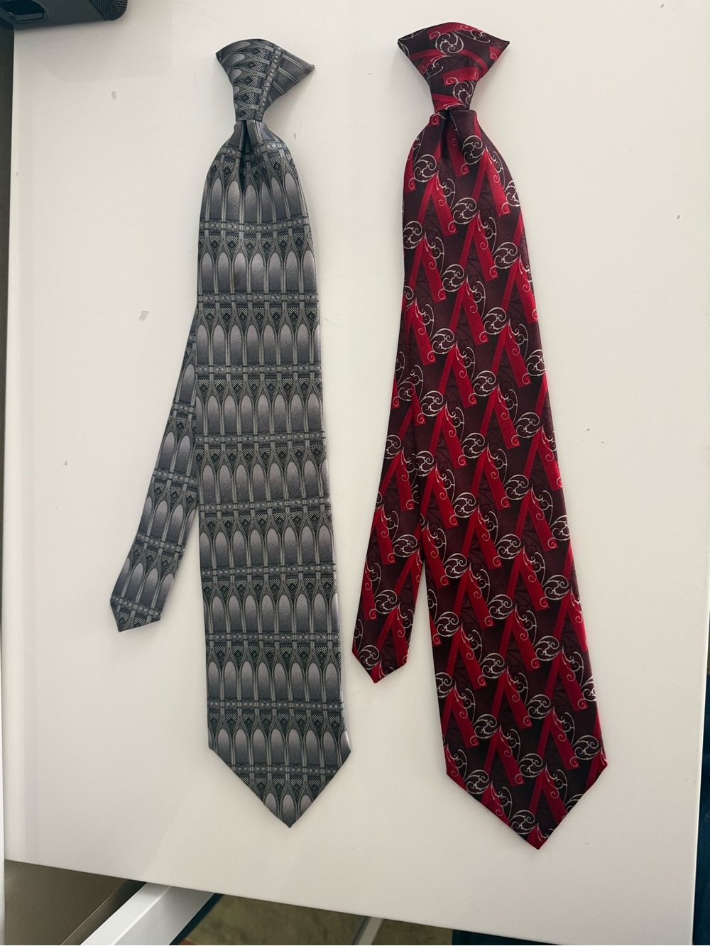 Lot of 2 Clip On Ties